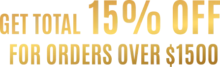 Get total 15% off for orders over $1500