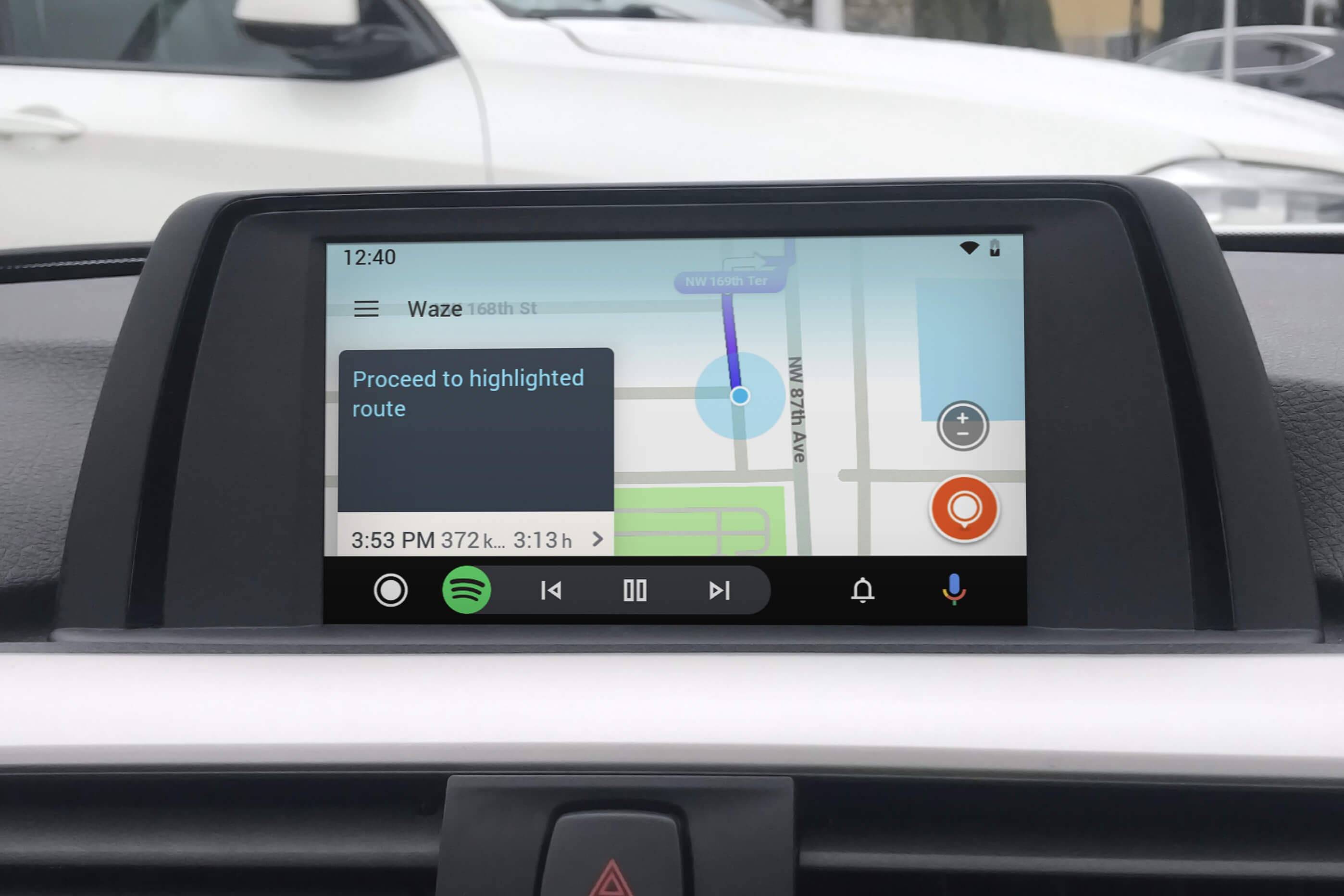 BMW Android Auto MMI Prime small screen waze