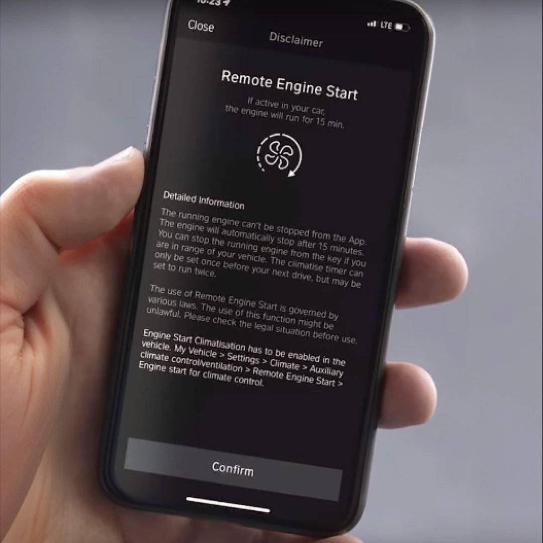 How to remote start BMW from app?