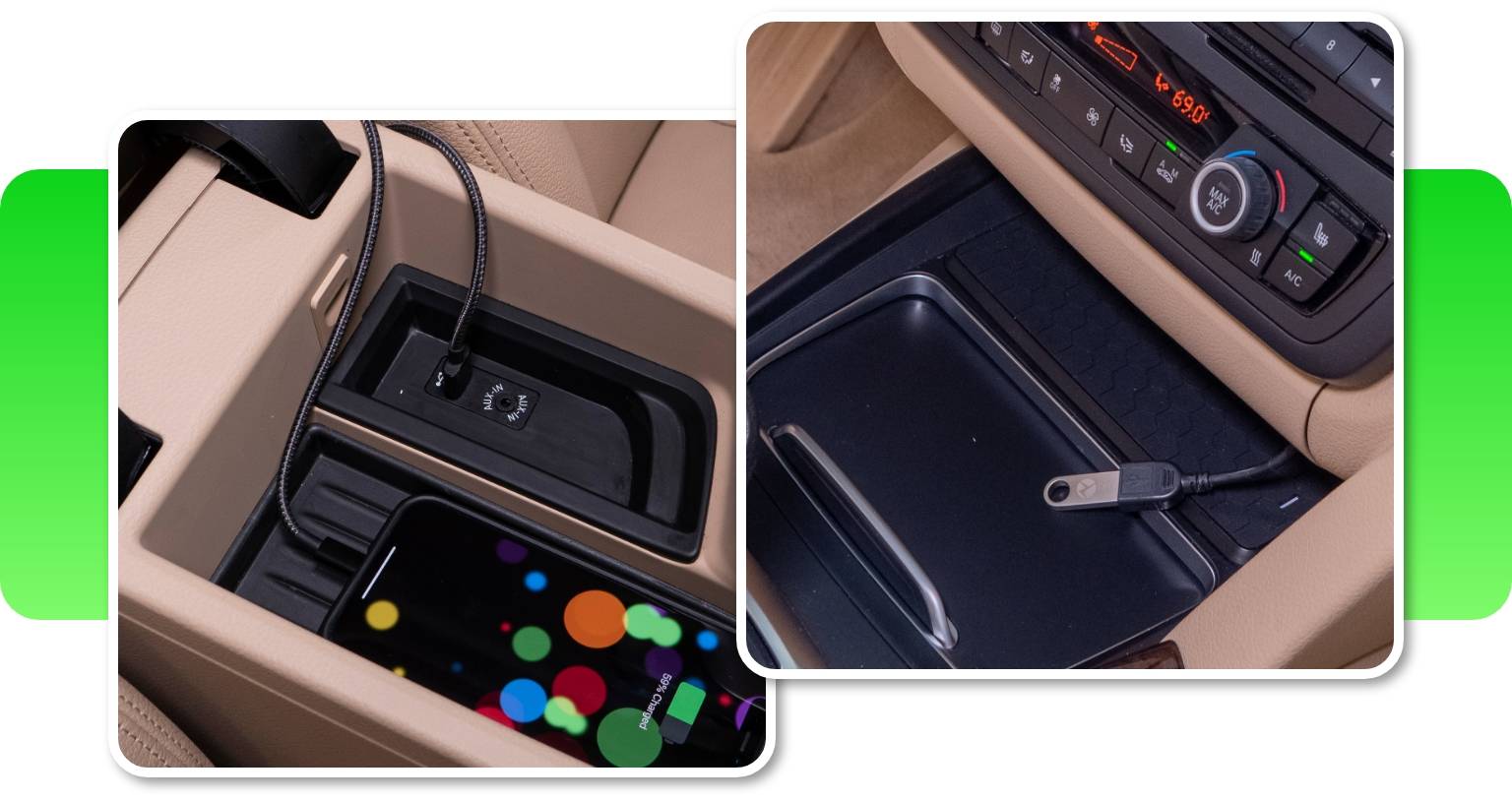 CarPlay USB Multimedia and Charging Port