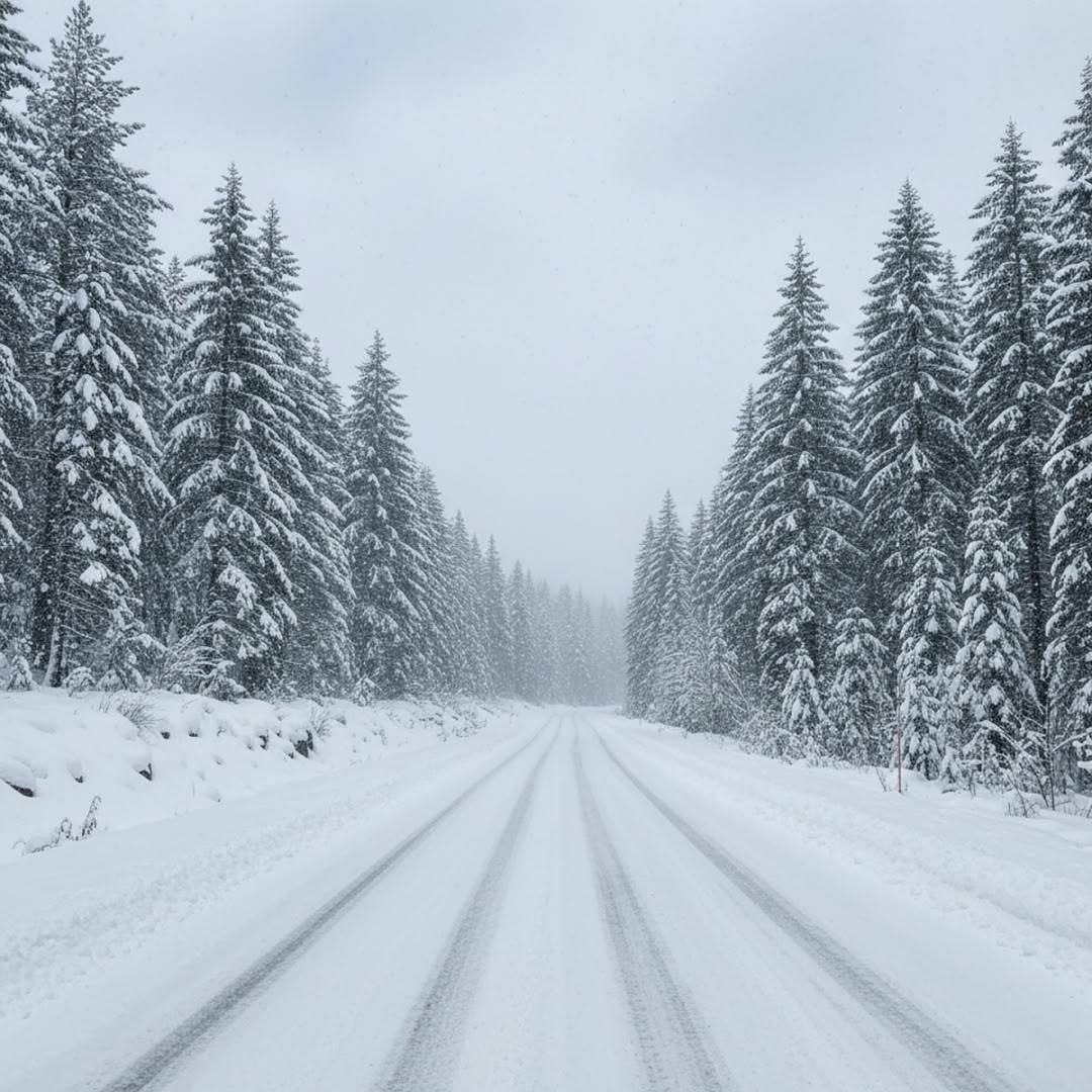 snowy road