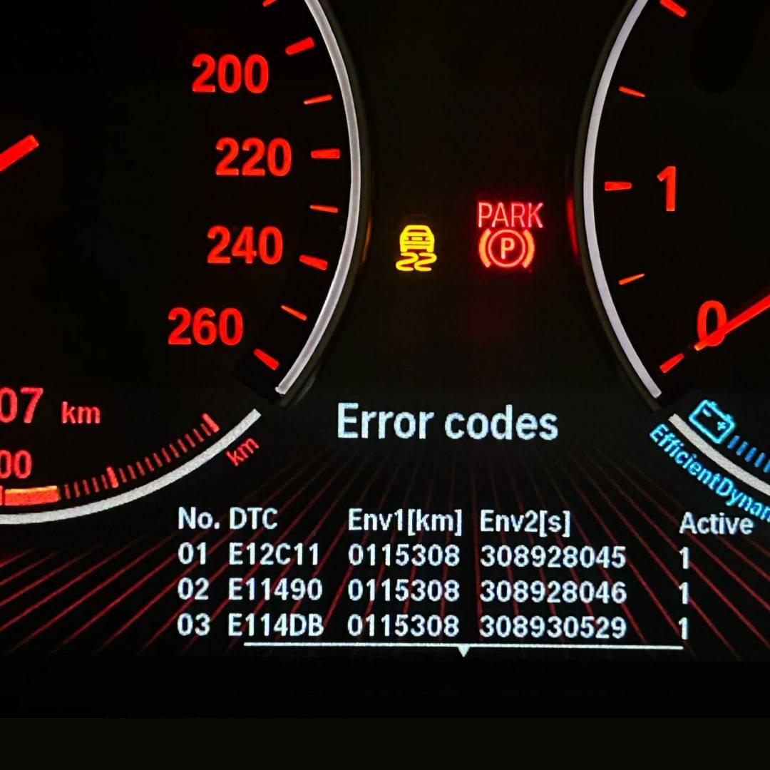BMW Fault Codes List