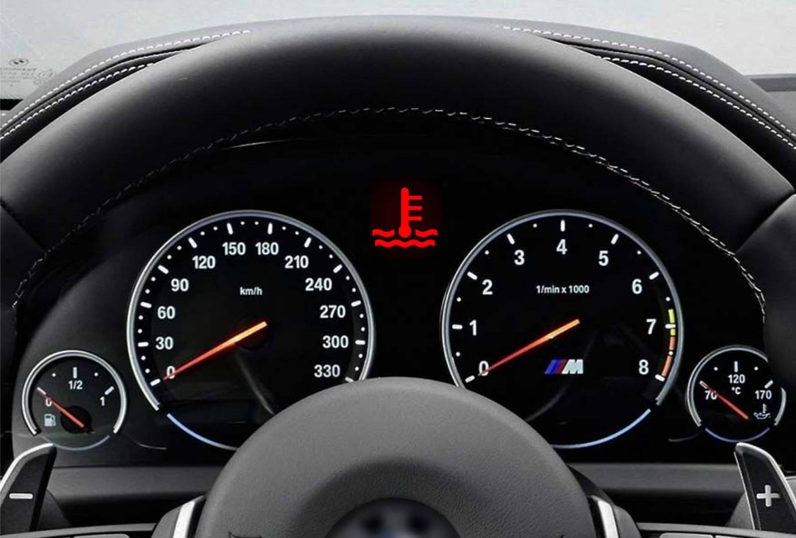 Engine temperature warning light