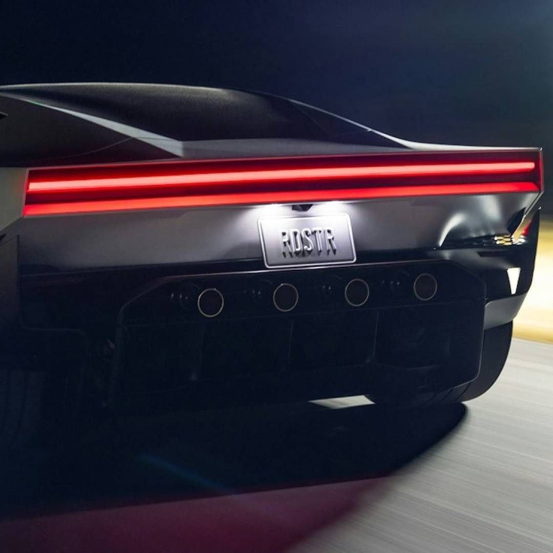 Tesla Roadster rear view with LED taillights