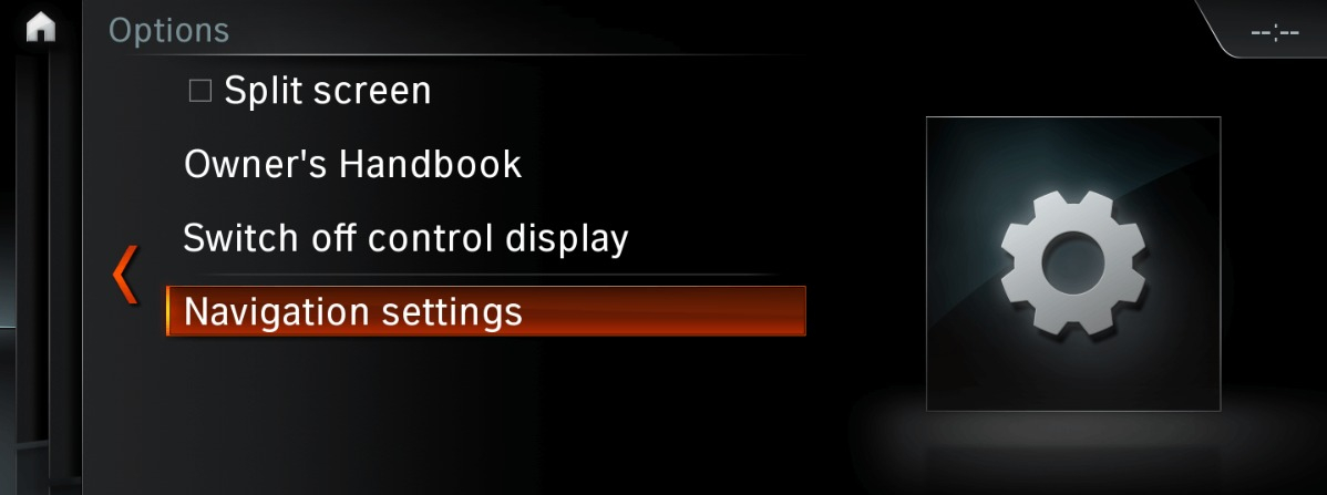  BMW navigation settings