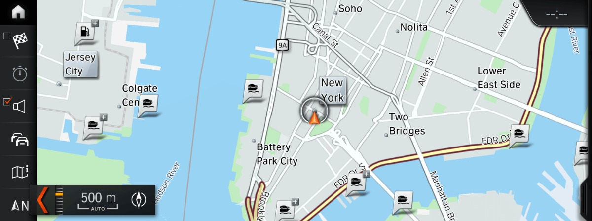 BMW iDrive map view