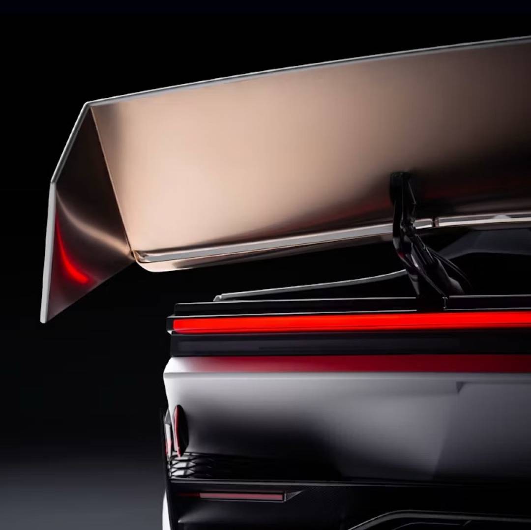 Tesla Roadster rear spoiler and taillights