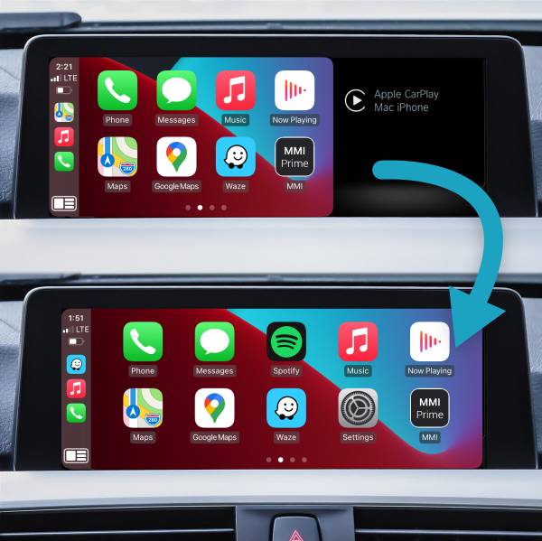 how to get full screen Apple CarPlay for BMW X3
