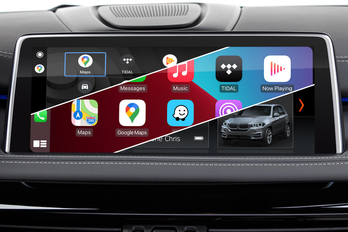 native BMW iDrive system vs. Carplay vs. BMW Android Auto